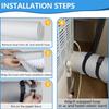 Adjustable AC Exhaust Hose Cover Quilted Insulation Sleeve for Portable Air Conditioner Duct