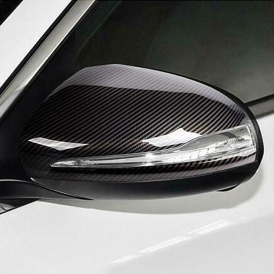 

2 шт., чехлы из волокна для заднего зеркала, углеродный водонепроницаемый узор, крышка для зеркала заднего вида, декор для