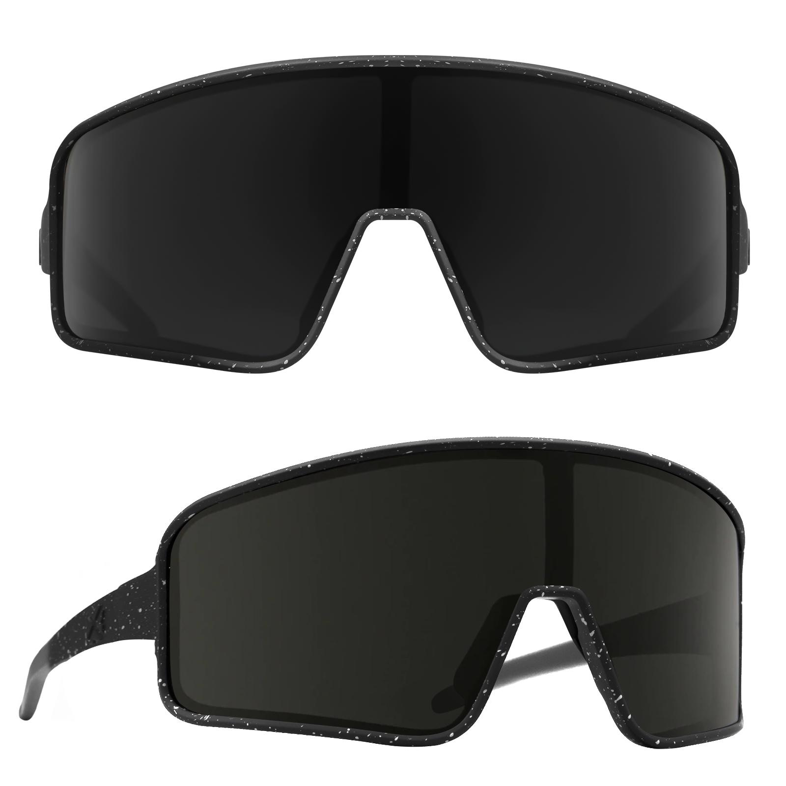 Óculos de Sol Esportivos MAXJULI para Homens Mulheres para Dirigir Pesca Baseball Corrida Ciclismo Óculos Esportes ao Ar Livre UV400 8121 black
