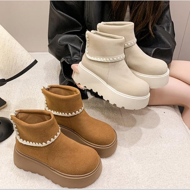 Fashion Retro Thick Bottom Ankle Boots Autumn Women's High Heel Height Increase Punk Booties Fashion Non-Slip Designer Platform Shoes