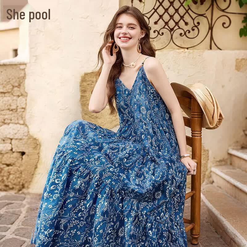 Floral V-Neck Strappy Maxi Dress XL