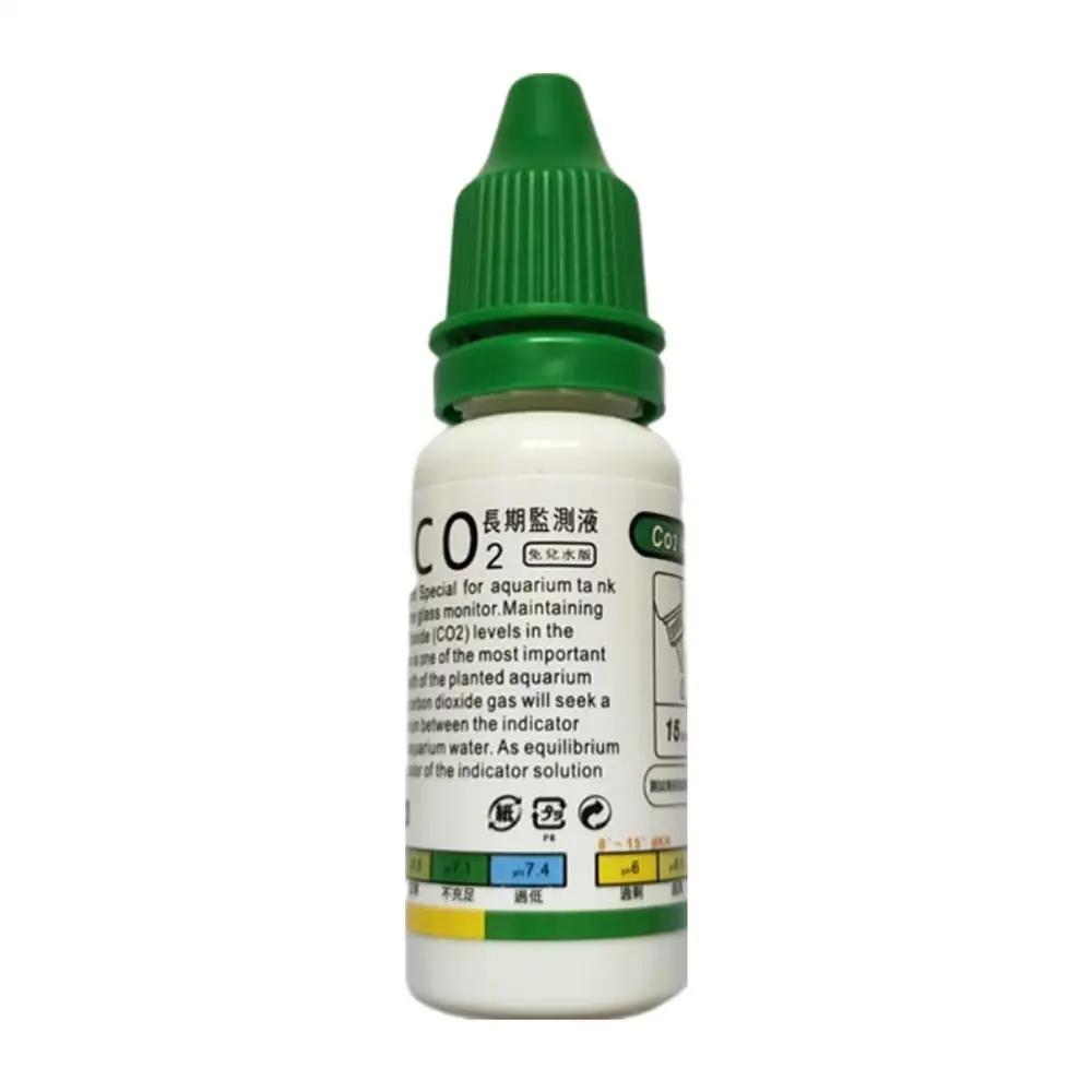 

Aquarium CO2 Indicator Solution 15ml Fish Tank Long-Term Monitor CO2 Test PH Liquid ForAquatic Plants (Used with Drop Checker)