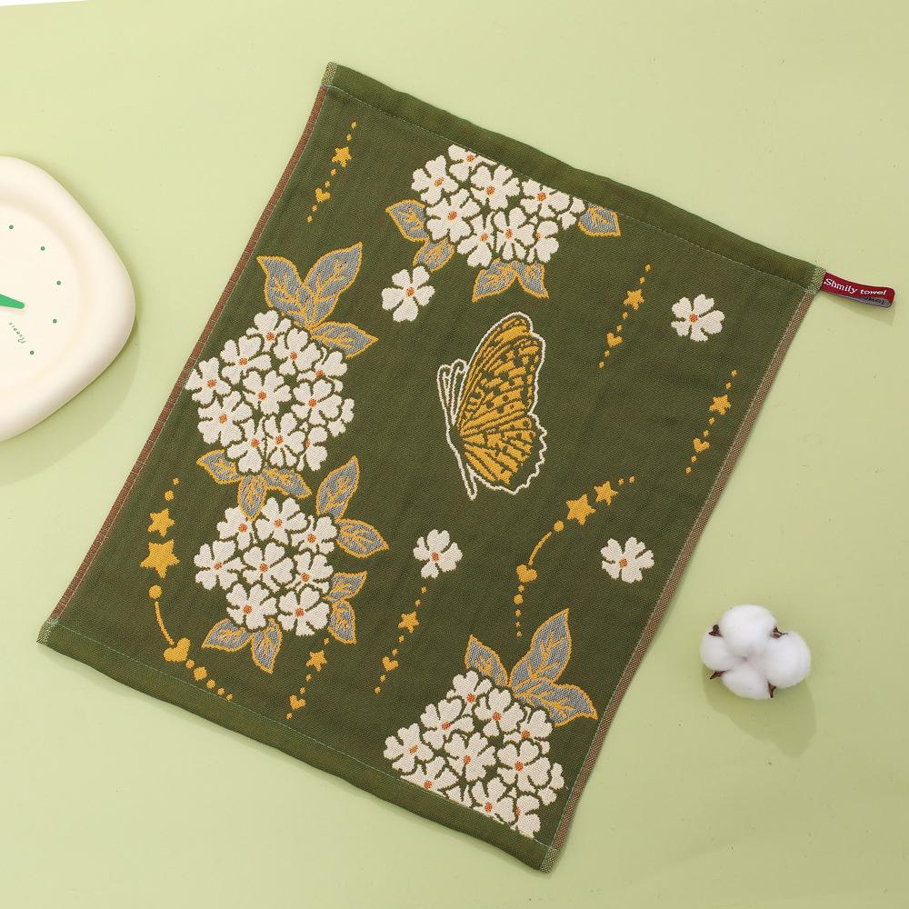 Country Style Household Towel 34x40cm Bathroom Hand Towel Cotton Dishcloth Decorative Tea Towel Suit for Kitchen Restaurant Use