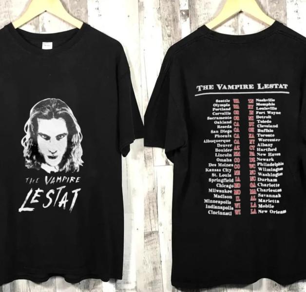 The Vampire Lestat Tour Shirt Gothic Vampire Band Tee 90S Horror T-Shirt Unisex T-Shirt XL
