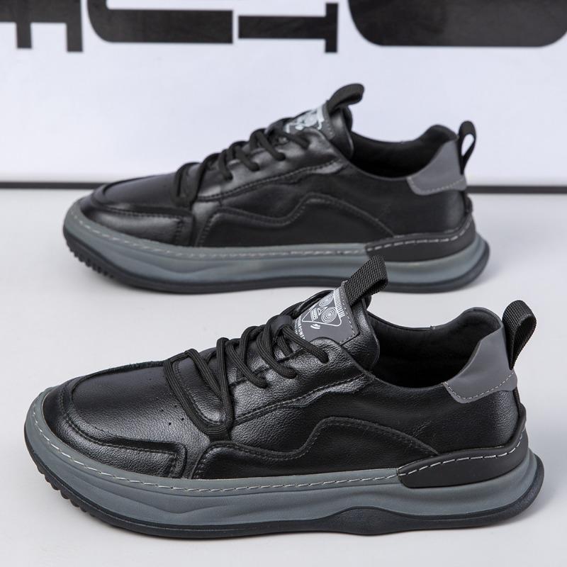 Trend versatile casual shoes single item fashion breathable board shoes men's cowhide men's white shoes sports shoes students