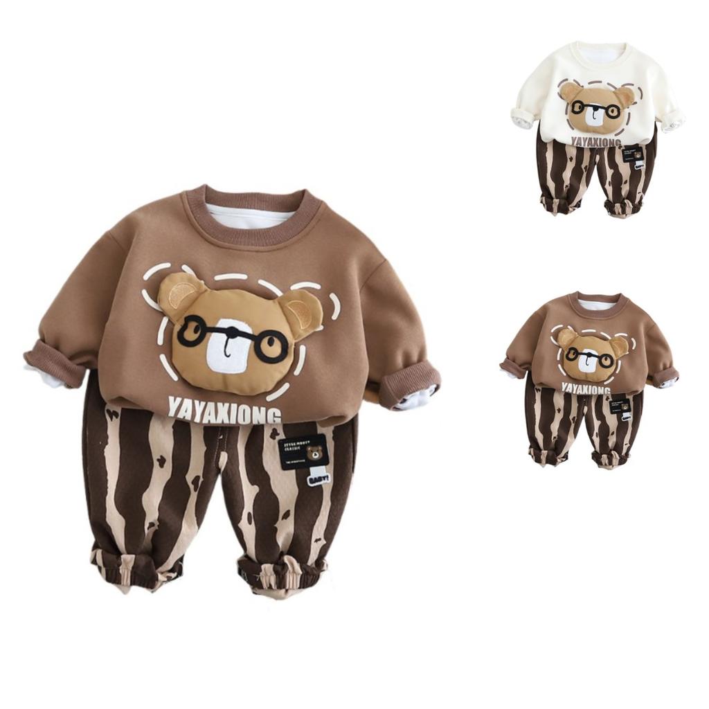 Dětská ležérní souprava s dlouhým rukávem, pohodlné každodenní oblečení