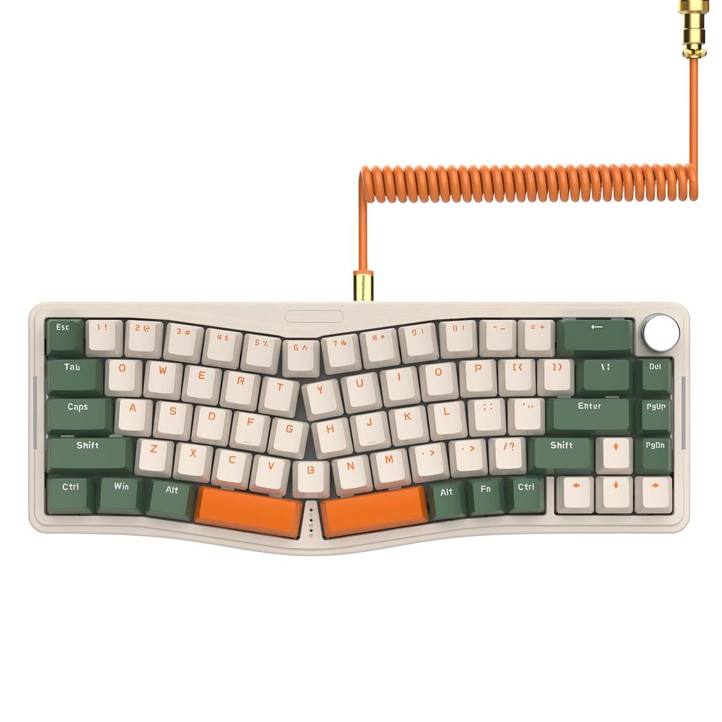 ATTACK SHARK AKS068 Gaming Keyboard Alice Layout Wired 68 Keys Blue Axis Mechanical Keyboard Hot Swappable VIA Programmable GASKET Structure USB