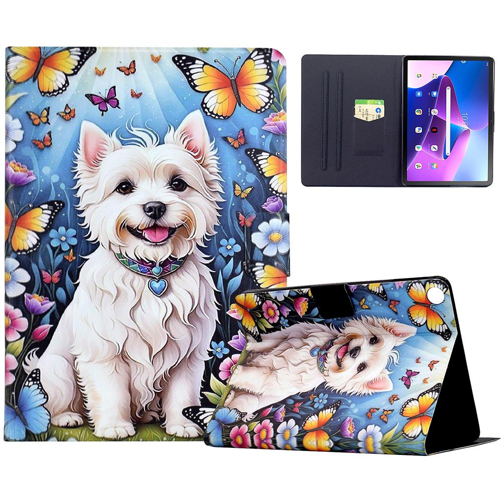 Stand Case for Lenovo Tab M10 (Gen 3) Pattern Printing Tablet Leather Cover with Auto Wake/Sleep