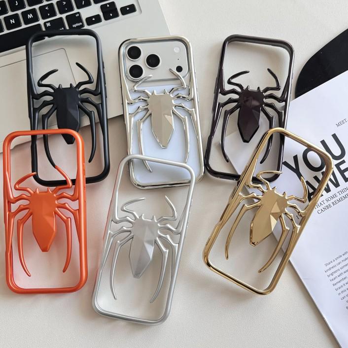 Electroplated Spider Design Anti-Fall Phone Case for iPhone 14/13/12/11 PROMAX