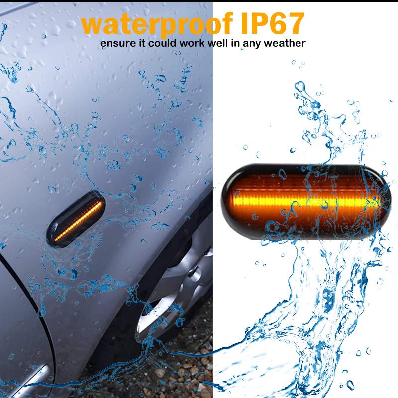 2PCS Led Dynamic Side Marker Turn Signal Light Sequential Blinker Light For VW Golf 3 4 MK3 MK4 Passat 3BG Polo 6N 9N Bora VentoTurn Signal 2