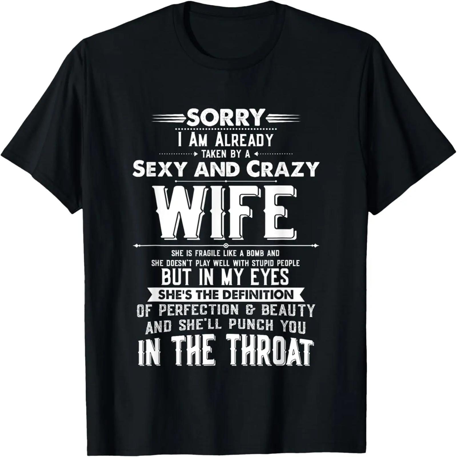 

Taken by a y and Crazy Wife Husband T-Shirt XXXXXL чёрный