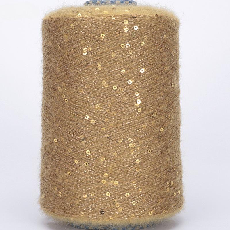 300g Soft Natural Colorful Plush Mohair Sequin Yarn for Knitting Ice Silk Metallized Yarn Weave Crochet Sewing Thread