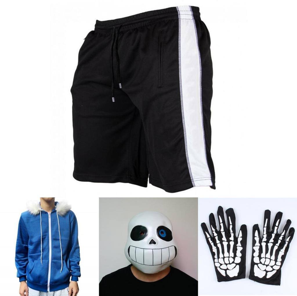 Fantastisches Spiel Undertale Sans Cosplay Kostüm Hoodie Mit Eleganten Shorts Und Strümpfen
