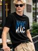 Men Women NYC Print Casual Short Sleeve Crew Neck Fashion Daily Soft Comfortable Basic Tee