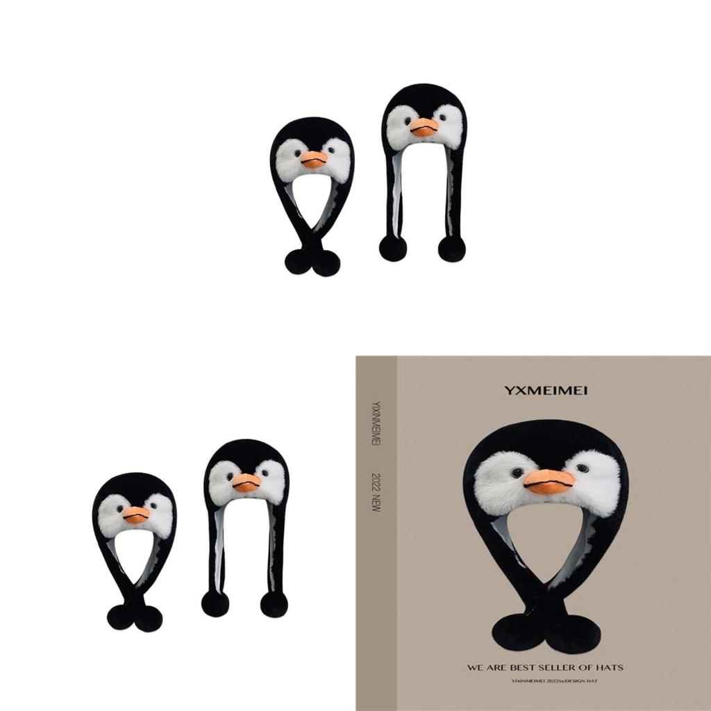 Penguin Hat Warm Cotton Beanie With Windproof Design For Girls And Teens