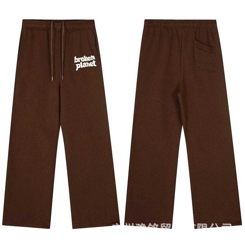 Broken Planet Oversized Hoodie Jogger Set Mens Streetwear Cotton Fleece Letter Puff Print Loose Fit Winter