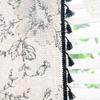 Pastoral Print Self-Adhesive Rod Pocket Curtain