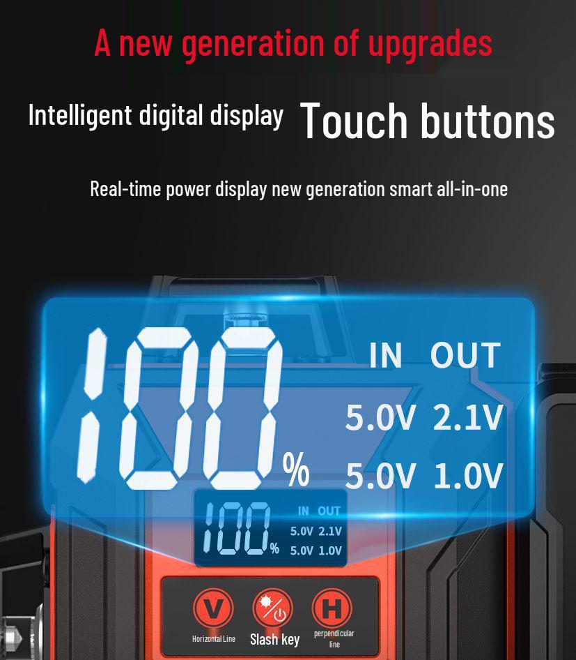 12-Line High Precision Green Infrared Level with Automatic Outdoor Wall Sticking and Self-Leveling