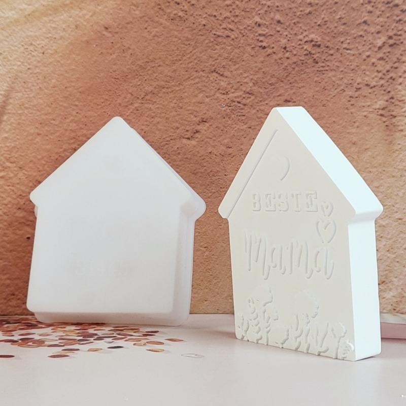 Muttertag Silikon Kerzenformen für Epoxidharz Handgemachte Kerze Silikon Seifenformen Hausform Silikon Kerzenform