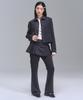Layered Bootcut Pants With Zero Planet [Charcoal]
