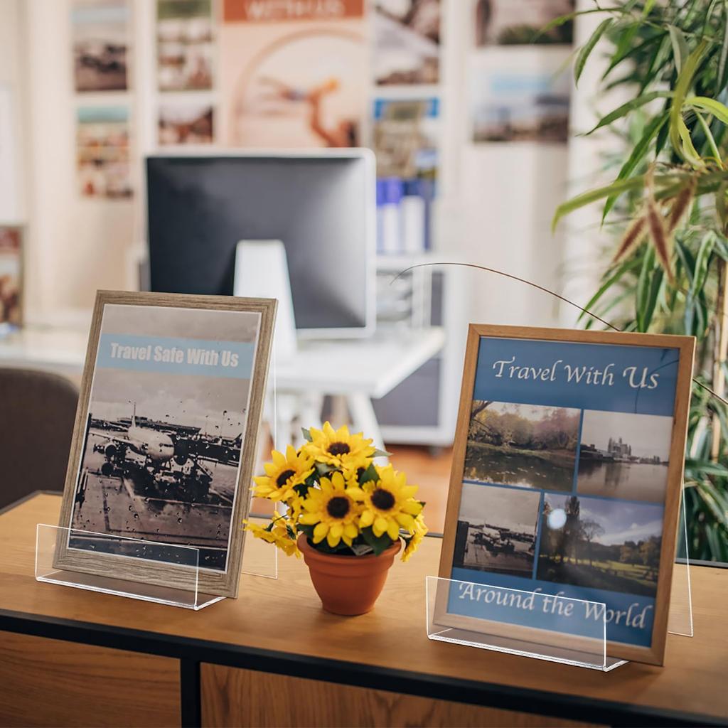 Set of 5 Clear Acrylic Book Tabletop Book Book Display Bookshelf School Stationery Gift Stands, Bookends, Stands, Stands, Decor, Library, Office,