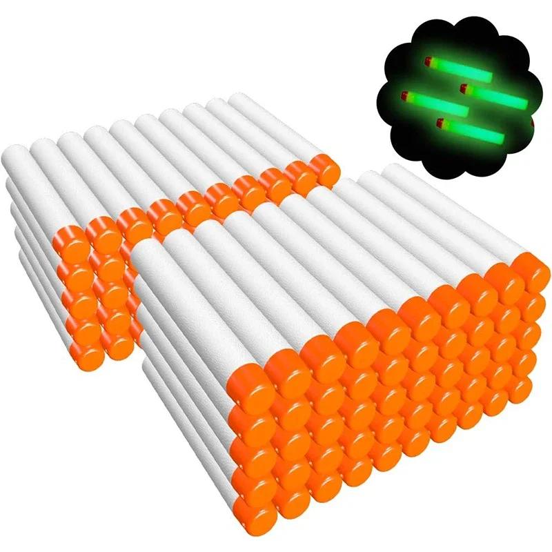 100/200 шт. для Nerf Пули EVA 7,2 см Белые Светящиеся Мягкие Пули Полый Отверстие Головка для Nerf Игрушечного Пистолета Аксессуары для Nerf Бластеров