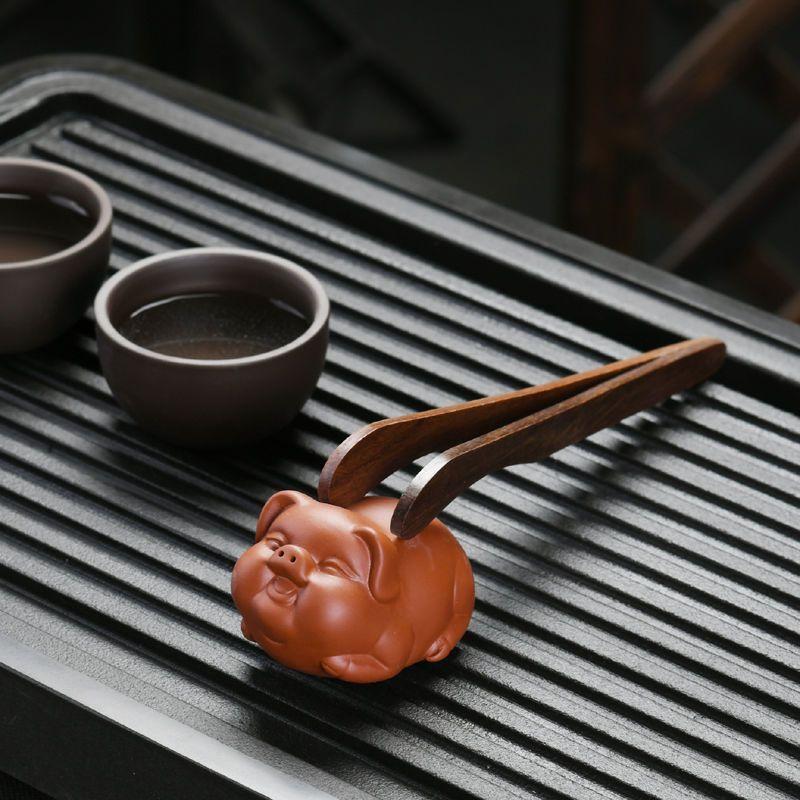 Purple Sand Tea Play Ornament Tea Pet Plate Raised Zodiac Pig Boutique Table Accessories Personality Creative Decoration