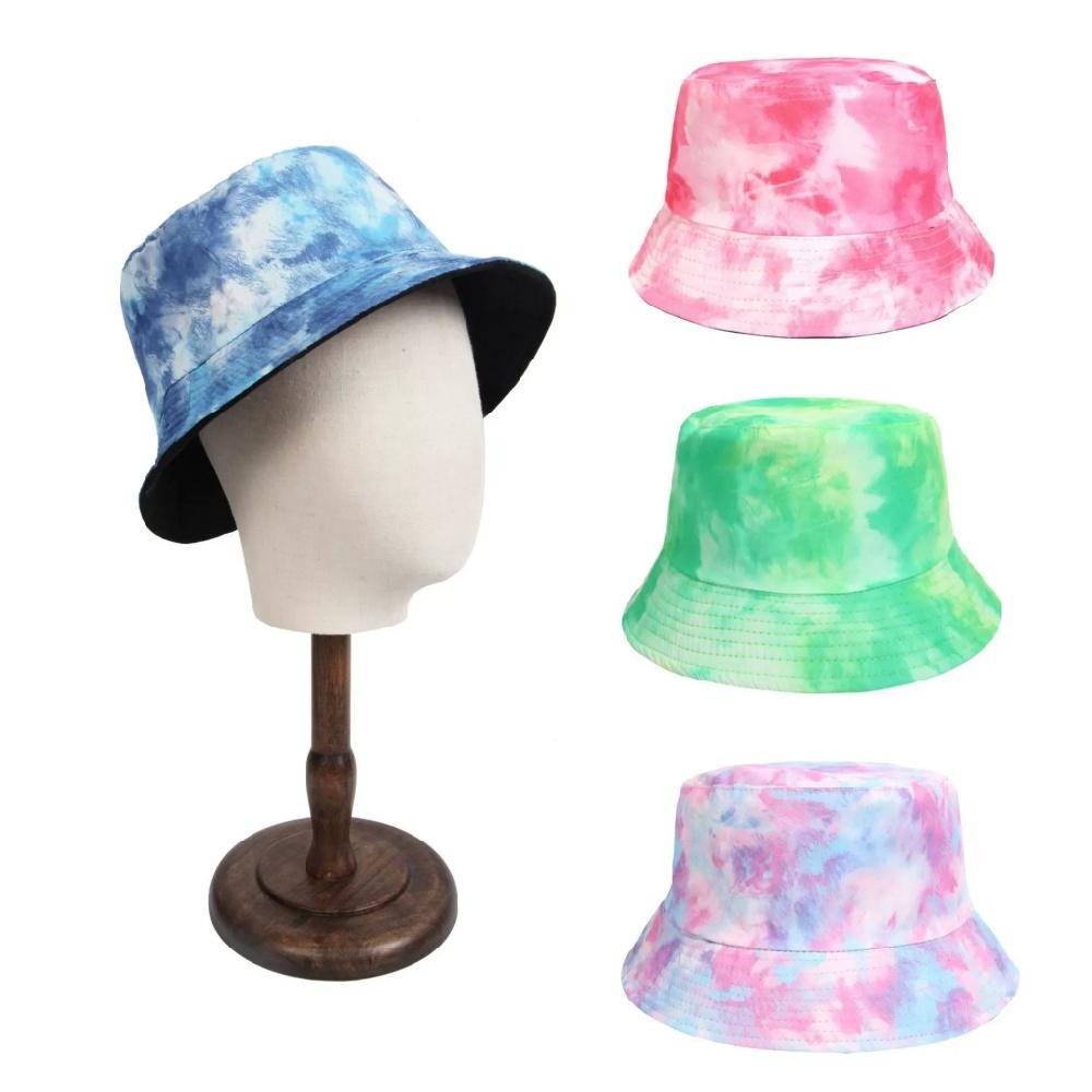 Hand-painted Tie-dye Fisherman Hat Unisex Reversible Cap Outdoor Wear Offering Sun Protection Casual Relaxed Style for Men Women