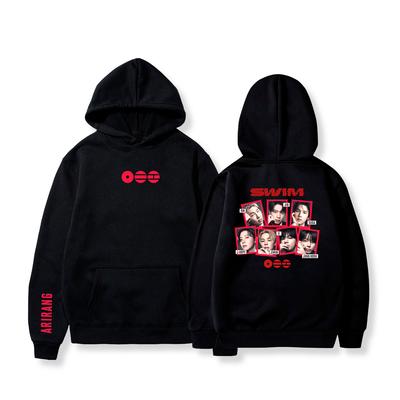 Hoodie Arirang SWIM Icon Grid BTS Graphic Printed Men Women Sweatshirt Pocket Streetwear Harajuku Oversized Pullover Tracksuit Female Male Clothing