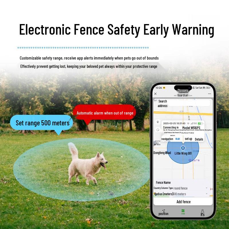 Newman Pet GPS Collar: Waterproof Tracker for Dogs & Cats