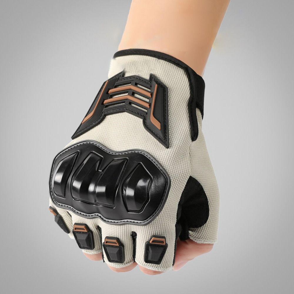 1 Paar Anti-Sturz Motorradhandschuhe Halbfinger Fahrhandschuhe Neue Fahrradhandschuhe für Männer und Frauen