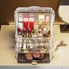 Transparente Schreibtisch-Schubladenbox für Make-up, staubdicht, Aufbewahrungsbox für Kosmetika, Hautpflege, Lippenstifte, Schminktisch Lidschatten-Organizer