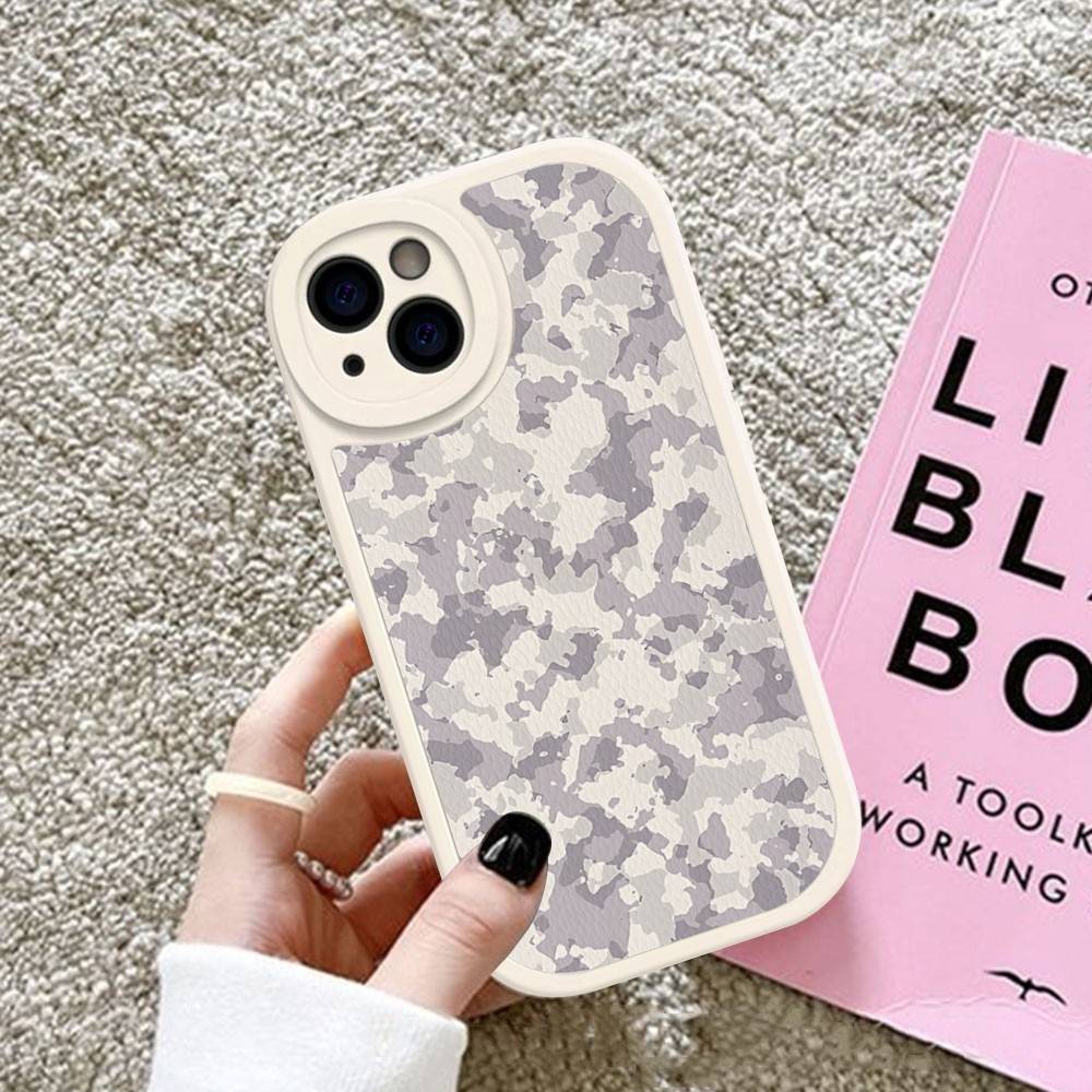 Camouflage Camo Military Army Phone Case For IPhone 16 15 14 11 12 13 Pro Max Plus Back Leather Shell
