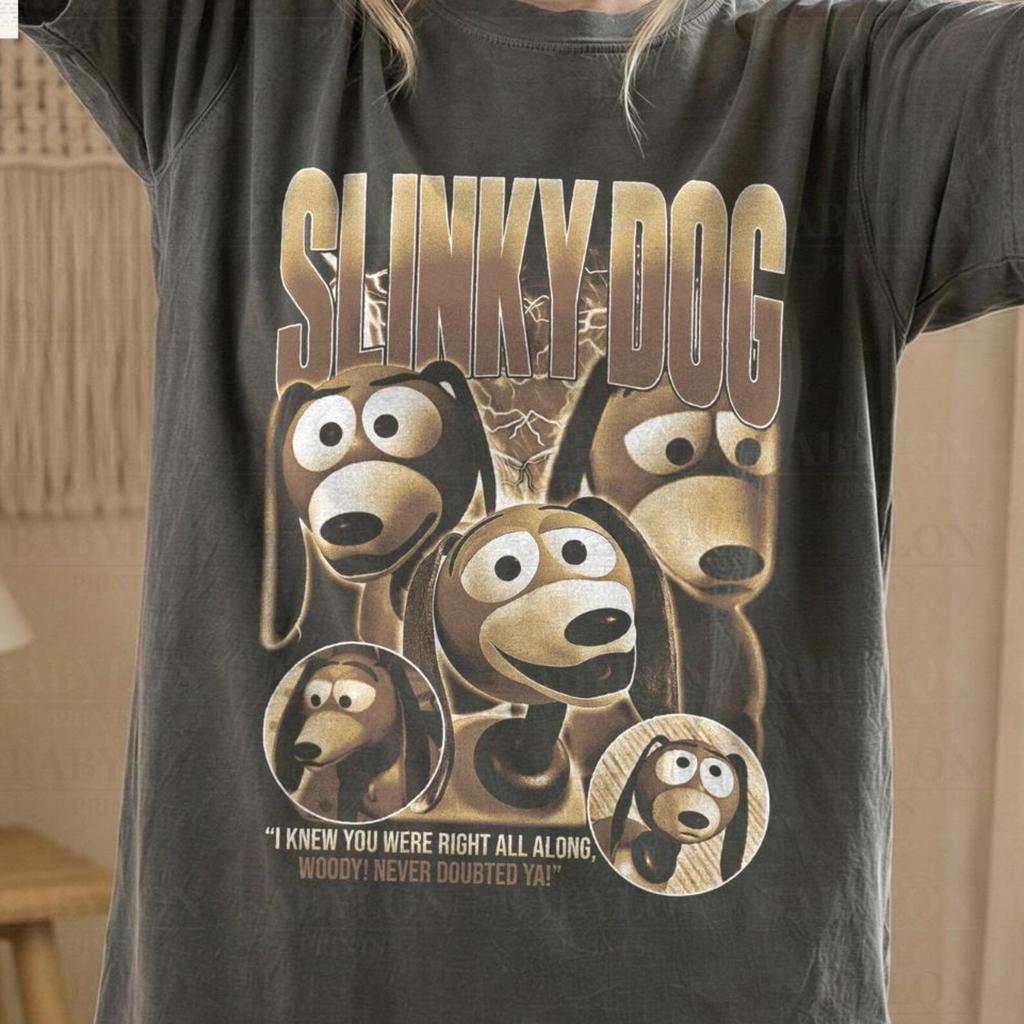 Vintage Slinky Dog Toy Story Shirt: Toy Story 5 T-Shirt, Disneyland Shirt, Disneyland Pixar Pier Tee, Disneyworld matching family shirts