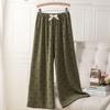 Ice Silk Linen High Waist Cartoon Print Pajama Pants for Women, Casual, Summer Style, Plus Size, Suitable for Indoor and Outdoor Wear