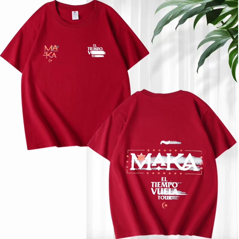 Rapper Maka El Tiempo Vuela Tour Merch T Shirt men women funny Oversized 100% Cotton short sleeve Summer print Unisextops