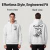 Men's 2D Graphic Hoodie, Breathable Soft Minimalist Design, Comfortable Versatile Casual Daily Wear, Fashion Pullover for Everyday Outfits
