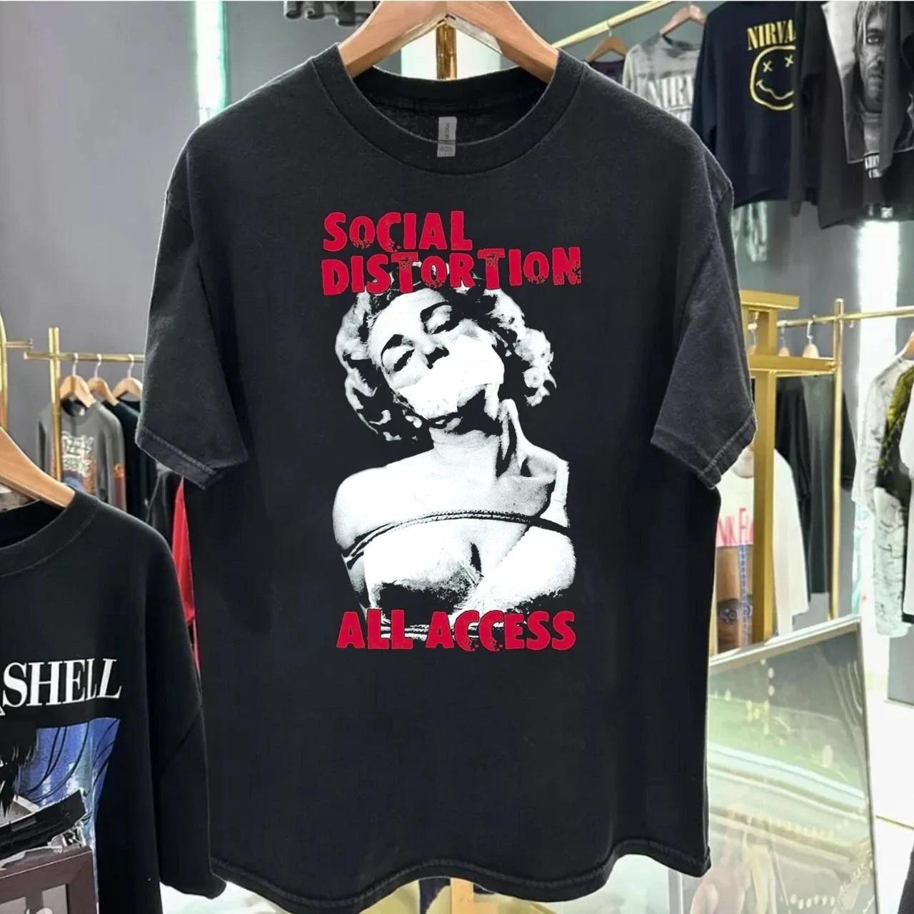 Social Distortion All Access 90s Retro style Black T shirt Men Women tee Unisex T-Shirt XXXXL