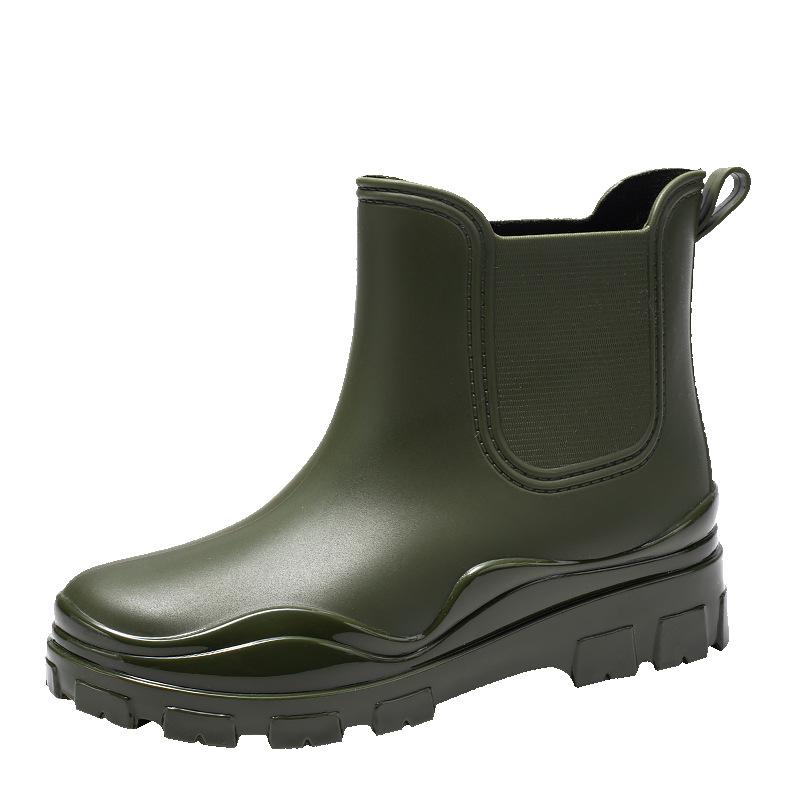 Short rain shoes, women wear non-slip water shoes to keep warm, student rubber shoes, rain boots are fashionable