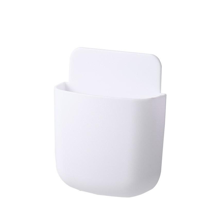 Punch-Free Wall-Mounted Remote & Phone Charging Shelf белый