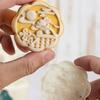 Plastic Moon Cake Molds Set 4 Stamps 3D Rabbit Pattern Cookie Stamps Pastry Hand Press Tool for Baking Enthusiasts