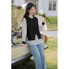 Mokana Women's Striped Layered-Look Long Sleeve Knit Top