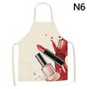 Nail Polish Lipstick Beauty Kitchen Women Apron Household Cleaning Cotton Linen Pinafore Salon Home Cooking Baking Adult Bib