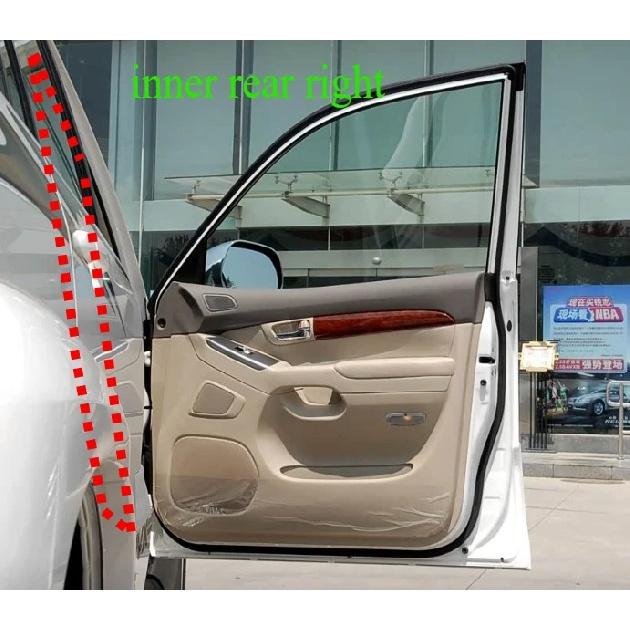 1 Piece Black for Lexus GX470 Rain Weatherstrip for Door Frame for Land Cruiser Prado LCP120 2003-2009