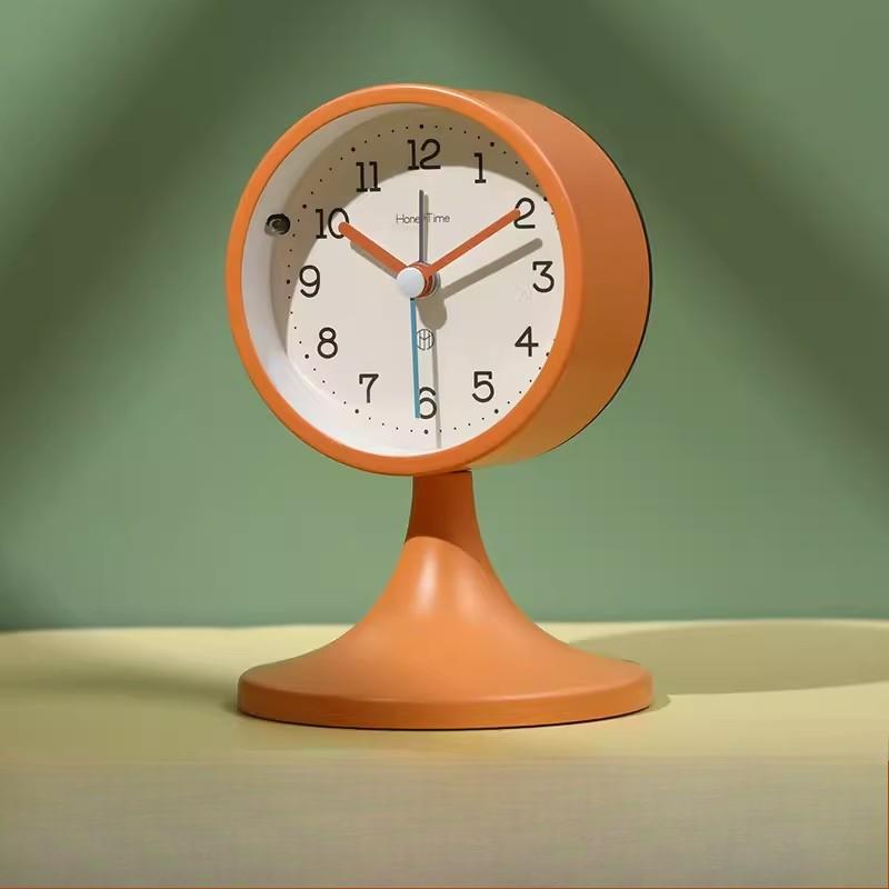 Nordic Style Simple Ins Small Alarm Clock Silent Student Creative Personalized Desktop Ornament Clock Bedside Clock
