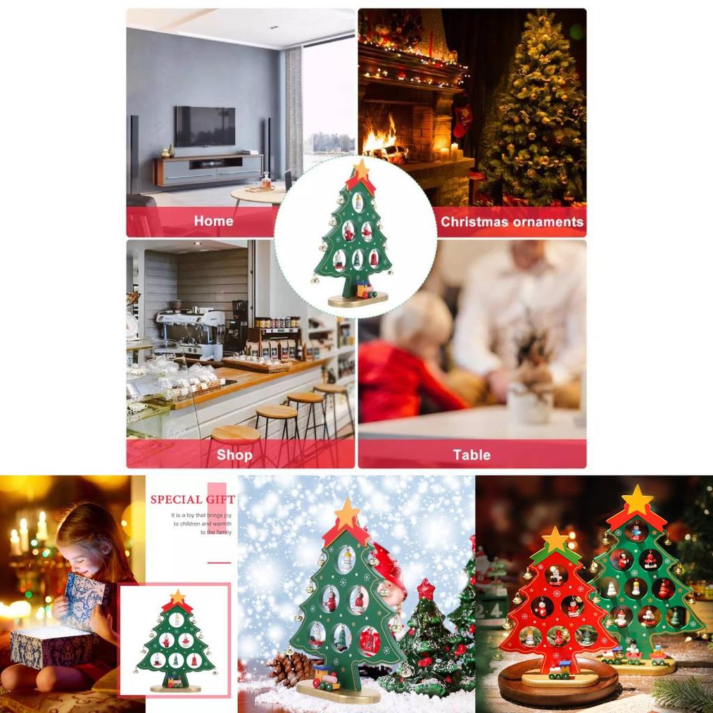 Creative Wooden Christmas Tree Ornament Handcrafted For Festive Holiday Decor