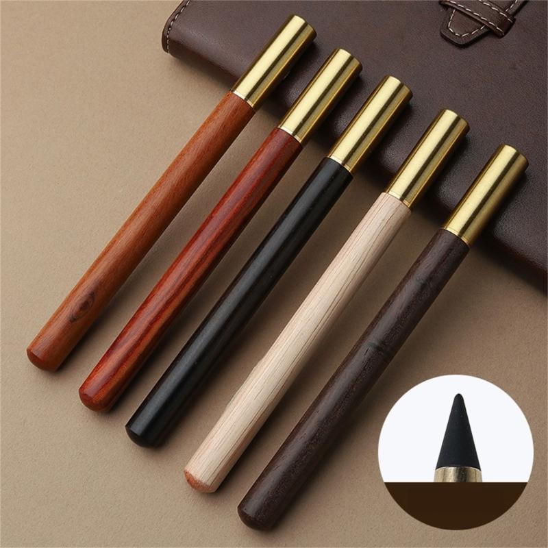 Erasable Inkless Pen Wood Everlasting Pen Refillable Everlasting Pen No Sharpening Sketching Pencil for Writing Drawing
