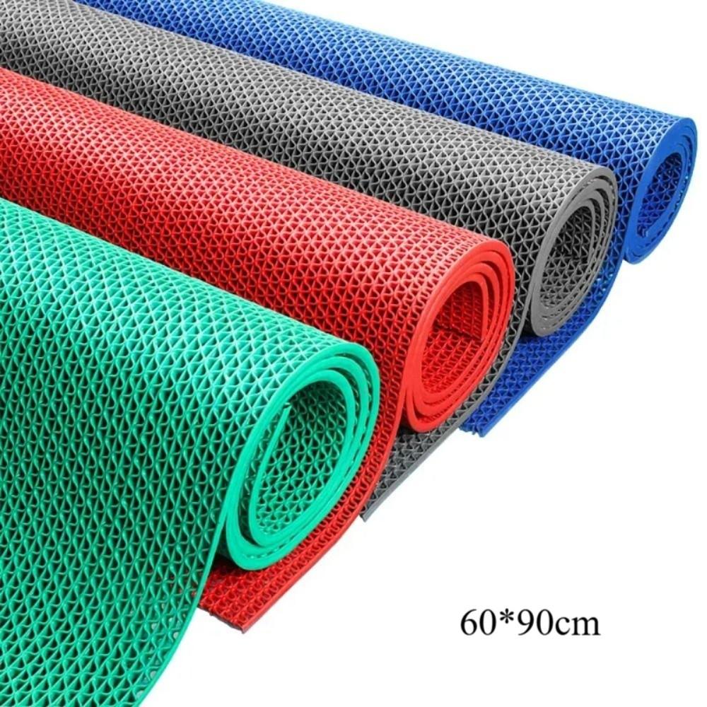 Hollowed Out Floor Mats PVC Drainage Rubber Rug Waterproof Mats  Bathroom Kitchen Swimming Pool