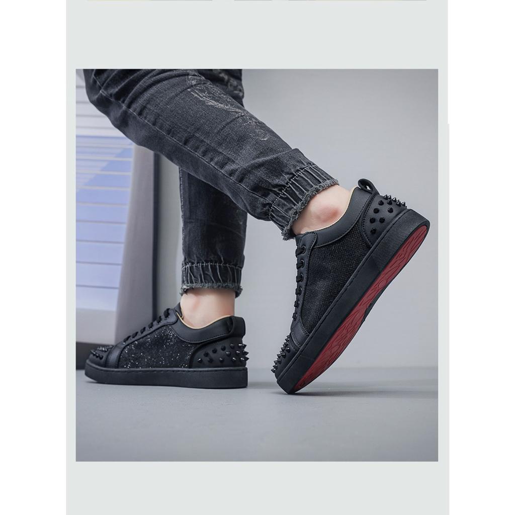 Rivet Hot Drill Men's Plate Shoes, Men's Shoes Sports Shoes Tide Korean Casual Shoes