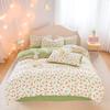 Class A Maternal And Infant Grade Cartoon Washed Cotton Four-Piece Set, Bed Sheet, Bed Hat, Student Dormitory 3Pcs Set, All-Season Bed